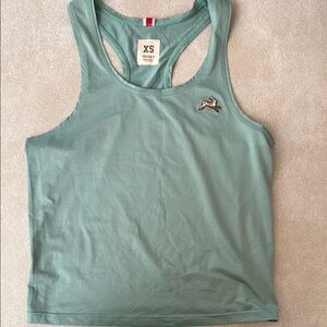 Tracksmith Twilight Green Racerback Crop Tank XS